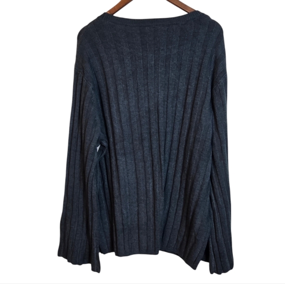 City Chic Womens Ribbed Sweater Flare Sleeve Hunter Green 18 Cozy - Picture 8 of 15